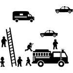 Ambiance - sticker sticker pompiers et secouristes