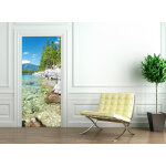 Ambiance - sticker sticker porte 204 x 83 cm - lac de cristal