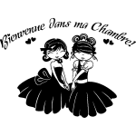 Ambiance - sticker sticker porte bienvenue dans ma chambre