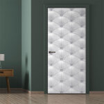 Ambiance - sticker sticker porte capitonn�e chesterfield blanc