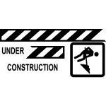 Ambiance - sticker sticker porte cours de construction