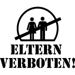 Ambiance - sticker sticker porte eltern verboten!