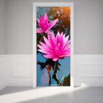 Ambiance - sticker sticker porte fleurs de lotus sur branche