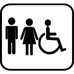 Ambiance - sticker sticker porte homme, femme, handicap�