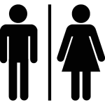 Ambiance - sticker sticker porte hommes / femmes signe 2