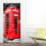 Ambiance - sticker sticker porte londres cabine téléphonique anglaise Ambiance - sticker sticker porte londres cabine téléphonique anglaise