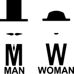 Ambiance - sticker sticker porte man and woman avec chapeau