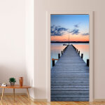 Ambiance - sticker sticker porte ponton sur la plage en soir�e