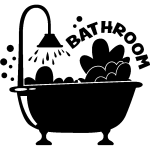 Ambiance - sticker sticker porte salle de bain moussant