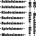 Ambiance - sticker sticker porte signal�tique de la maison en allemand �toil�