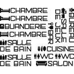 Ambiance - sticker sticker porte signal�tique de la maison en fran�ais