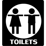 Ambiance - sticker sticker porte silhouette femme et homme toilets