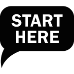 Ambiance - sticker sticker porte  start here