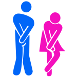 Ambiance - sticker sticker porte toilettes homme bleu et femme rose