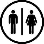 Ambiance - sticker sticker porte wc homme, femme