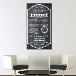 Ambiance - sticker sticker poster les r�gles de la maison style ardoise