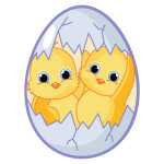 Ambiance - sticker sticker poussins jumeaux