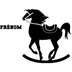 Ambiance - sticker sticker pr�nom personnalisable cheval � bascule