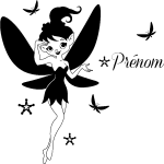 Ambiance - sticker sticker pr�nom personnalisable la f�e elfe