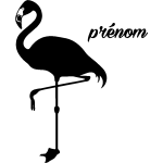 Ambiance - sticker sticker pr�nom personnalisable flamant rose