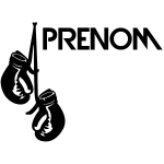 Ambiance - sticker sticker pr�nom personnalisable gants de boxe