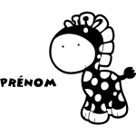 Ambiance - sticker sticker pr�nom personnalisable girafe