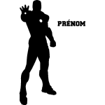 Ambiance - sticker sticker pr�nom personnalisable super - h�ros en armure