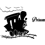 Ambiance - sticker sticker pr�nom personnalisable locomotive