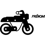 Ambiance - sticker sticker pr�nom personnalisable moto