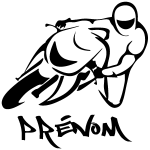 Ambiance - sticker sticker pr�nom personnalisable moto de course