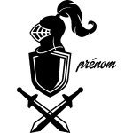 Ambiance - sticker sticker pr�nom personnalisable panoplie de chevalier