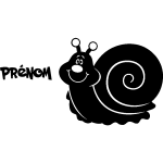 Ambiance - sticker sticker pr�nom personnalisable petit escargot