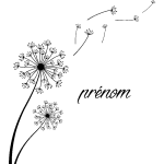 Ambiance - sticker sticker pr�nom personnalisable pissenlit