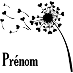 Ambiance - sticker sticker pr�nom personnalisable pissenlit romantique