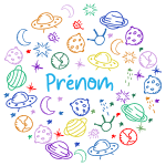 Ambiance - sticker sticker pr�nom personnalis� les 1000 plan�tes