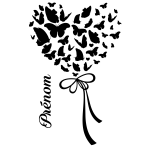 Ambiance - sticker sticker pr�nom personnalis� ballon en papillon
