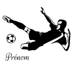 Ambiance - sticker sticker pr�nom personnalis� footballeur professionnel