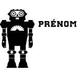 Ambiance - sticker sticker pr�nom personnalis� est un robot
