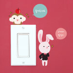 Ambiance - sticker sticker pour prise renard, pingouins et cochon