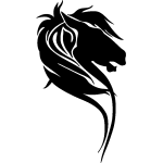 Ambiance - sticker sticker profil design de cheval