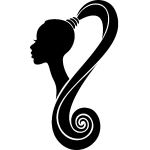 Ambiance - sticker sticker profil femme aux longs cheveux