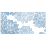 Ambiance - sticker sticker protection renforc�e pour table chrysanth�mes bleues