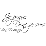 Ambiance - sticker sticker proverbe de ren� descartes - je pense