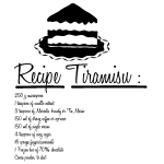 Ambiance - sticker sticker recette tiramisu