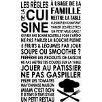 Ambiance - sticker sticker les r�gles de la cuisine toque