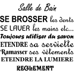 Ambiance - sticker sticker r�glement salle de bain