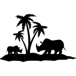 Ambiance - sticker sticker les rhinoc�ros