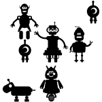 Ambiance - sticker sticker robots en famille