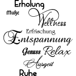Ambiance - sticker sticker salle de bain citation erholung, entspannung, relax . . .