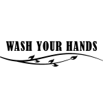 Ambiance - sticker sticker salle de bain citation wash your hands